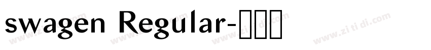 swagen Regular字体转换